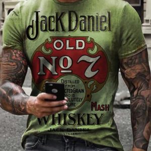 T-Shirt Graphique Old No. 7 Whiskey pour Homme