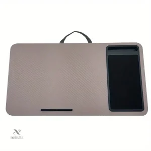 Table de Lit Portable pour Ordinateur – Plateau de Travail Pliable avec Support Antidérapant et Poignée de Transport