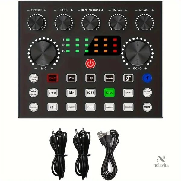 table-de-mixage-audio-usb-portable-carte-son-dj-avec-effe-gnam27-1 Table de mixage audio USB portable pour DJ et streaming