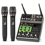 Table de mixage DJ avec micros sans fil et Bluetooth