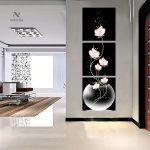 Triptyque de fleurs roses pour embellir votre espace