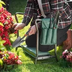 Siège agenouilloir pratique pour travaux de jardinage avec outils