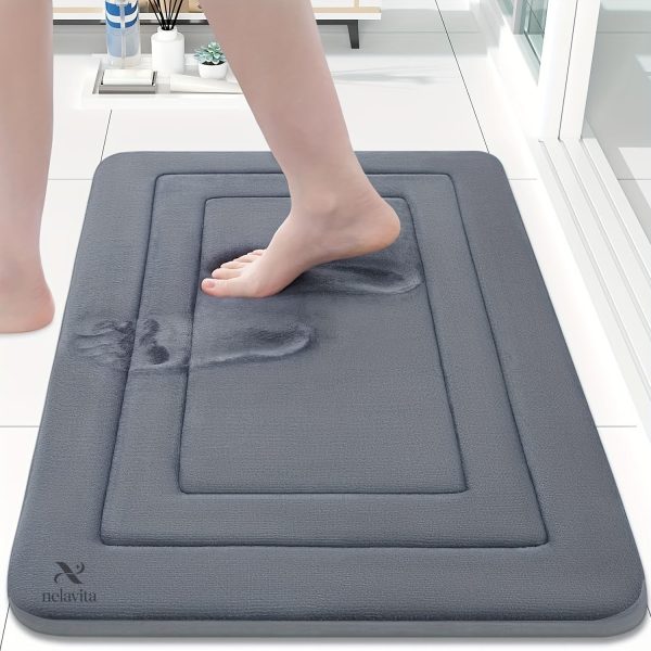 tapis-de-bain-mousse-memoire-antiderapant-absorbant-confortable-1 Tapis de bain mousse mémoire antidérapant