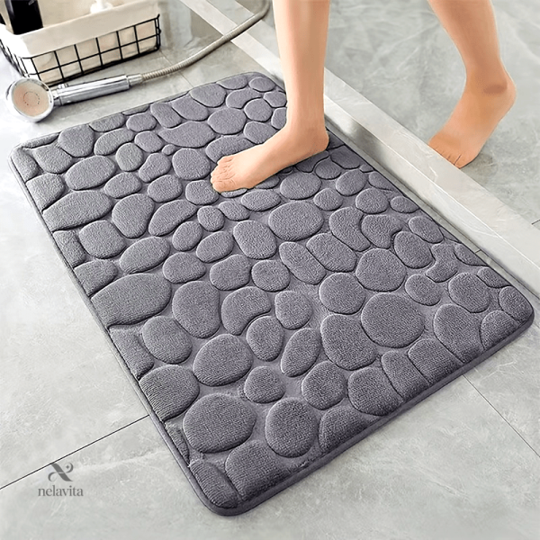 tapis-de-bain-mousse-memoire-antiderapant-absorbant-lavable-1 Tapis de bain antidérapant en mousse mémoire