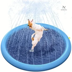 Tapis de Jeu d’Eau pour Enfants Fontaine Splash Gonflable Extérieure, Idéal Jardin & Été