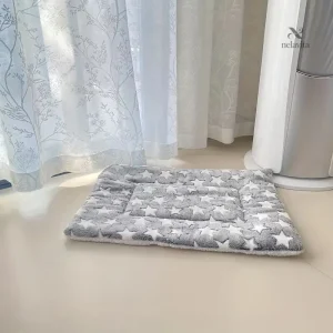 Tapis Douillet pour Animaux – Coussin Moelleux Étoilé pour Chien ou Chat, Lavable et Antidérapant