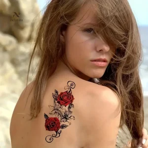 Motif de tatouage temporaire décoratif pour épaule