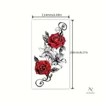 Design de tatouage éphémère avec fleurs pour le dos