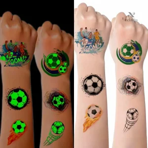 Stickers temporaires pour fans de football, idéal pour anniversaires