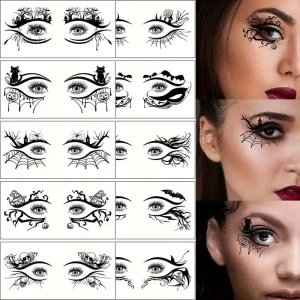 Tatouages éphémères Halloween pour les yeux