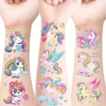 Accessoires de fête enfants, tatouages temporaires colorés