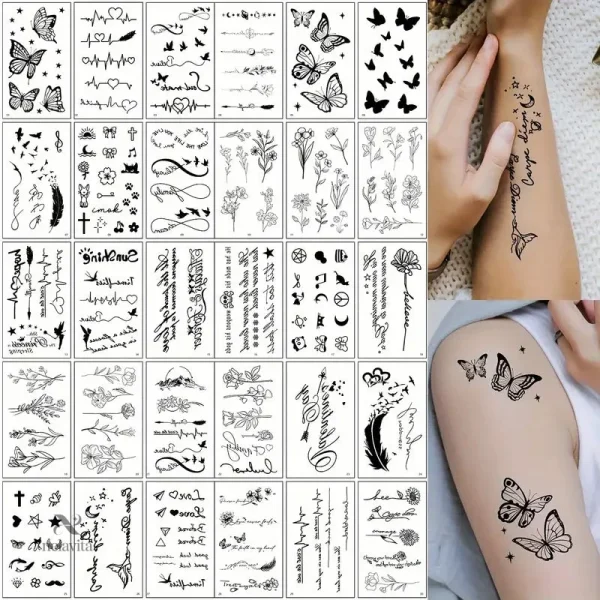 tatouages-ephemeres-minimalistes-motifs-papillons-fleurs-k4bzr5-1 Tatouages éphémères minimalistes avec motifs papillons