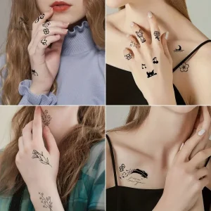 Tatouages temporaires élégants pour bras et poignet