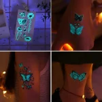 Tatouages papillons fluorescents pour un look créatif