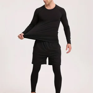 Tee-Shirt Thermique Homme Manches Longues – Sous-vêtement Technique Respirant pour Hiver & Sport