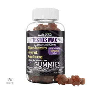 Testos Max Gummies 6000 mg - Complément à base de plantes