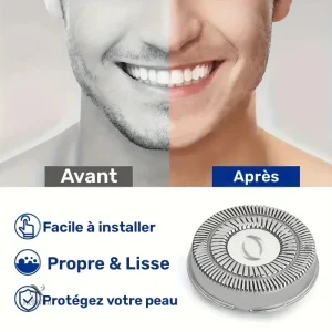 Têtes de rasoir 3 lames pour rasoir électrique rotatif