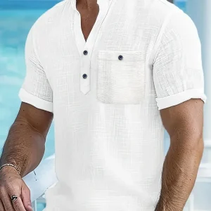 Tissu Lin Coton Respirant au Mètre – Idéal pour Chemises, Vêtements d’Été et Tenues Décontractées Homme