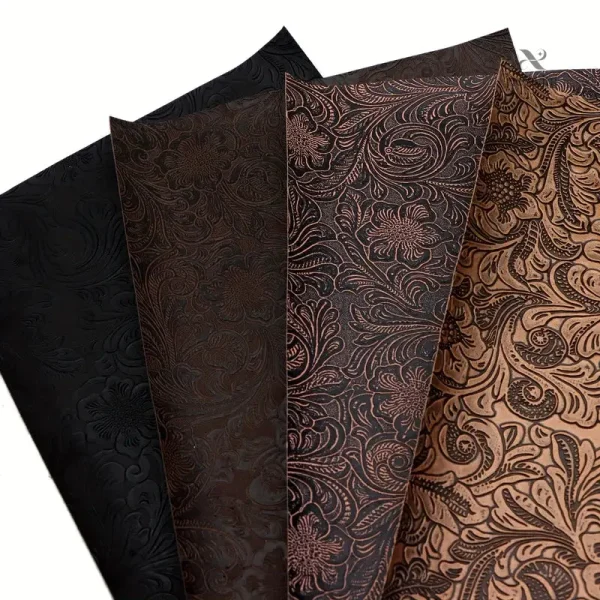 Tissu floral en faux cuir pour projets de décoration intérieure