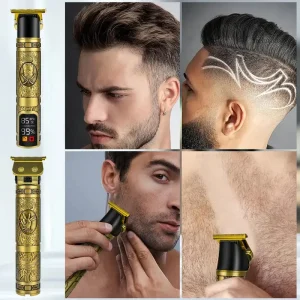 Tondeuse de Précision Électrique Or pour cheveux et barbe