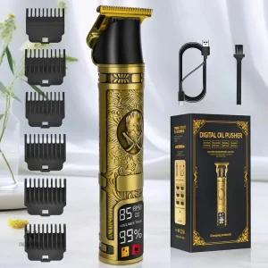 Tondeuse vintage avec écran LCD et 6 sabots inclus