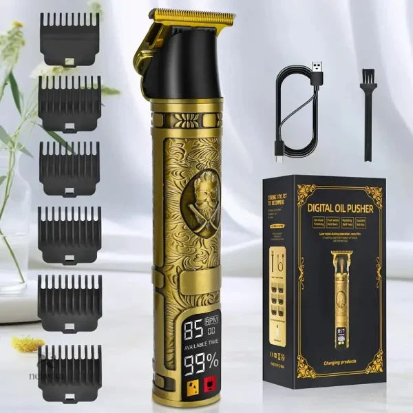 Tondeuse vintage avec écran LCD et 6 sabots inclus