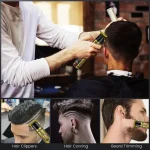 Kit de coupe cheveux avec écran LED et sabots réglables