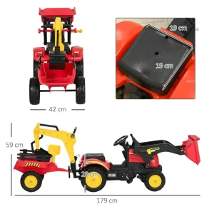 Jouet de chantier pour enfants avec remorque intégrée
