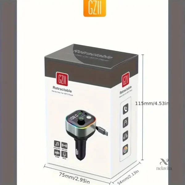 Transmetteur FM et chargeur USB pour smartphone en route