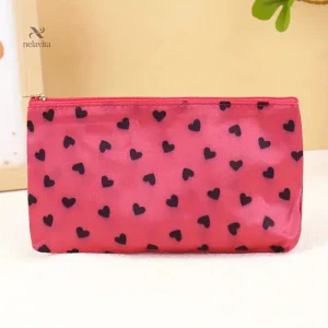 Trousse de maquillage colorée en tissu imperméable Pochette cosmétique légère et tendance