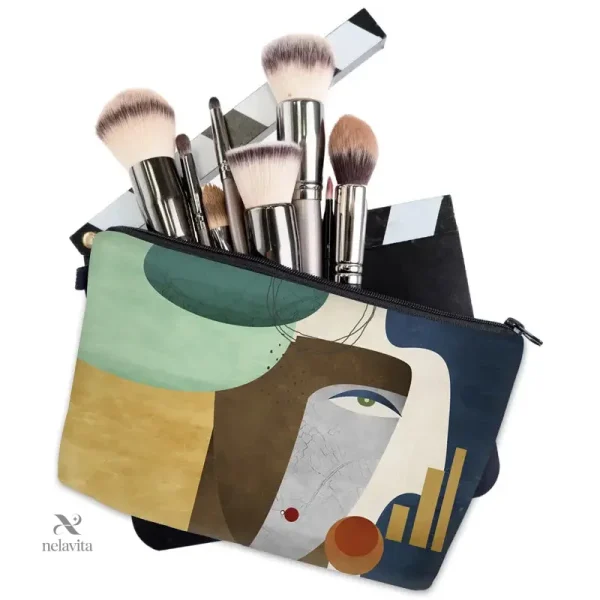 Trousse cosmétique avec design artistique moderne