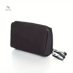 Trousse de maquillage imperméable minimaliste Grande capacité, format voyage, 4 coloris unis