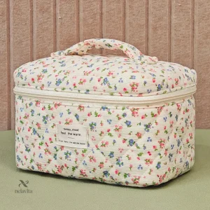 Pochette maquillage chic avec motif floral