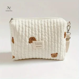 Trousse de toilette bébé matelassée – Sac de voyage compact et mignon avec plusieurs motifs