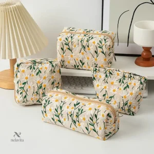 Trousse de toilette fleurie Pochette maquillage élégante et pratique