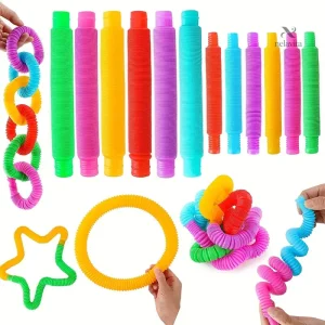 Tubes Pop It sensoriels colorés pour bébés et tout-petits