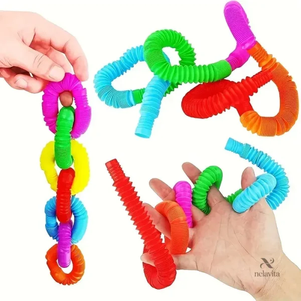 Tubes de jeu colorés pour une expérience sensorielle enrichissante