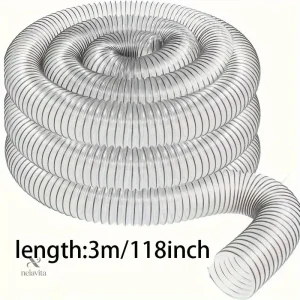Tuyau Flexible Transparent Renforcé en PVC – Conduit Industriel Résistant pour Aspiration et Refoulement de Liquides