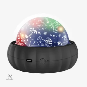 Veilleuse Projecteur Étoiles et Dinosaures LED – Lampe de Nuit Rechargeable pour Chambre Bébé et Enfant