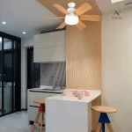 Ventilateur de plafond moderne avec lumière LED intégrée