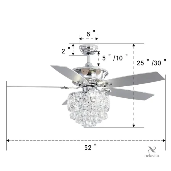 ventilateur-de-plafond-avec-lustre-cristal-5-pales-revers-k13yjf-1 Ventilateur de plafond avec lustre en cristal élégant