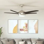 Ventilateur de plafond avec éclairage intégré et 5 pales
