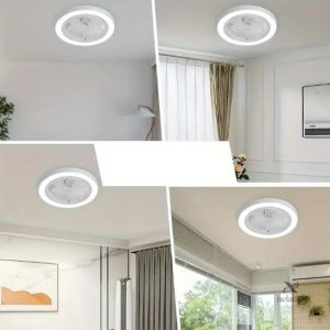 Éclairage moderne pour ventilateur de plafond avec télécommande