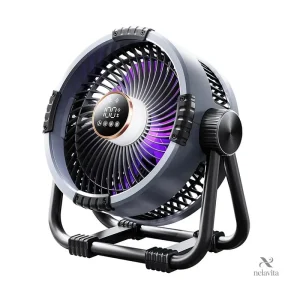 Ventilateur rechargeable avec écran LED et lumière