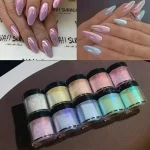 Vernis en poudre chromé pour ongles brillants
