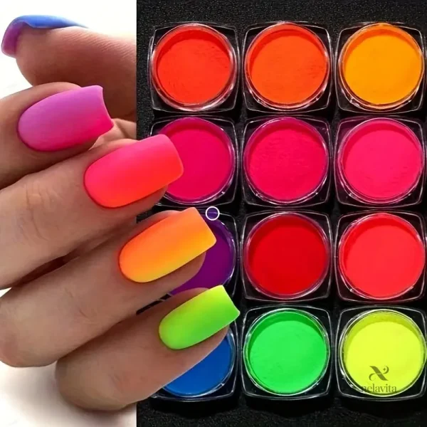 vernis-en-poudre-fluorescent-12-couleurs-neon-intenses-po-6xf0jh-1 Vernis en poudre fluorescent – 12 couleurs néon pour nail art