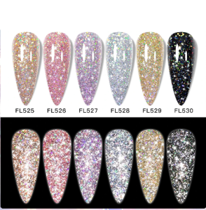 Flacon de vernis gel pailleté, 7ml, pour manucure éclatante