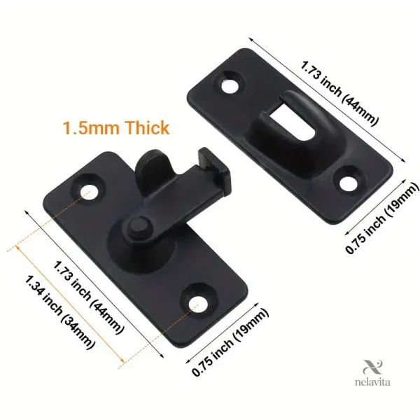 Loquet pivotant antieffraction pour hôtel
