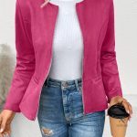 Manteau zippé à la mode pour femmes