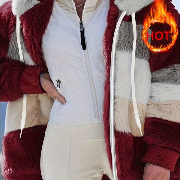 Manteau femme, capuche douce et chaleureuse
